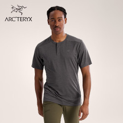 ARC'TERYX 男士运动短袖T恤  BLACK HEATHER/黑灰色 M
