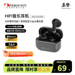 Nakamichi 金属材质 蓝牙耳机 充电仓 麦克风  有线充电 Type-C 黑色