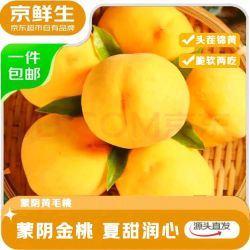 京鲜生 山东蒙阴锦绣黄毛桃净重4.5斤 单果140g起 生鲜水果 源头直发