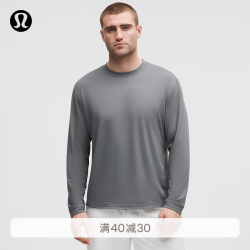 lululemon EasySet 男士训练长袖T恤 速干芯吸 太阳灰 M