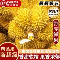 宗靖 鲜金枕榴莲泰国进口鲜果整个带壳应季水果 3斤精品榴莲 | 包3-5房 | 净重2斤起