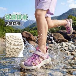李宁 儿童凉鞋 男女大童减震回弹圆头鞋子夏季透气低帮童鞋