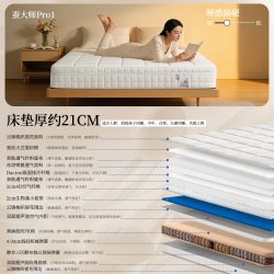 朗宅 an姿 蚕大师Pro1床垫 1200mm*2000mm 生物基舒腰小蓝垫+高弹4d空气纤维