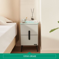 全友 家居现代简约窄床头柜小户型卧室家用床边双层置物收纳柜子KD