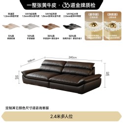 FA SA DI HOUSEHOLD 直排SF1046皮 沙发 2.4米多人位 进口真皮