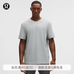 lululemon 丨Zeroed In™ 男士运动短袖 T 恤 LM3GBRS 杂色羽毛灰 M