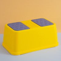 88VIP:ORANGE 黄色单层儿童垫脚凳妈妈浴室清洗衣物坐凳护理宝宝洗澡凳子