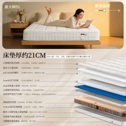 朗宅 安姿 S1护脊硬床垫 1200mm*2000mm 活动价偏硬生物基舒腰小蓝垫+高弹4d空气纤维