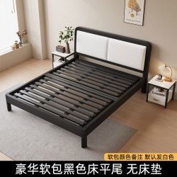 杏德 床1.8米铁艺床铁床加厚加固双人床1.5单人北欧网红现代简约铁架床
