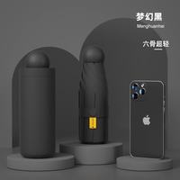 防晒胶囊雨伞 超轻六骨 梦幻黑