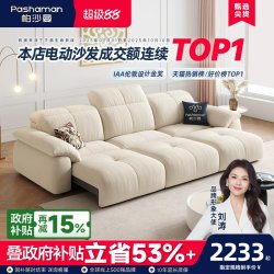 帕沙曼 政府补贴帕沙曼沙发床电动沙发零靠墙折叠客厅方糖功能沙发猫抓布