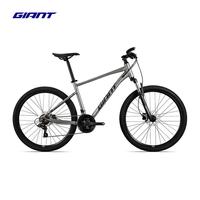 捷安特 新款ATX 660铝合金21速油压碟刹成人变速山地自行车 全消光炭灰黑 26×19.5 L 建议173-186cm