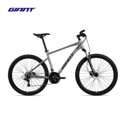 捷安特 新款ATX 660铝合金21速油压碟刹成人变速山地自行车 全消光炭灰黑 26×19.5 L 建议173-186cm