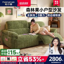 帕沙曼 小户型布艺全拆洗电动沙发客厅防猫抓羊羔绒零重力功能沙发