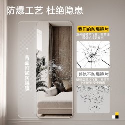 SAMEDREAM 家用试衣定制镜子贴墙自粘