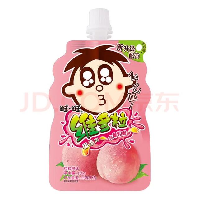 旺旺 维多粒果冻爽 可吸果冻 粒粒桃150g