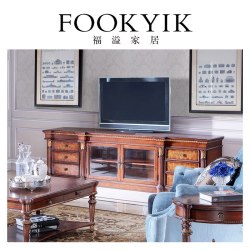 Fook Yik 福溢家居 F8802-853 意大利家具翡冷翠客厅电视柜 2.3m以上 军绿色