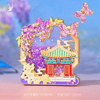 赋闲 北京故宫博物馆文创四季金属冰箱贴金属北京特色旅游纪念品伴手礼 紫禁藤芳-故宫御景亭 流沙冰箱贴