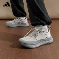 adidas 男鞋女鞋运动鞋夏季商务都市通勤轻便时尚耐磨减震休闲鞋 浅灰 42