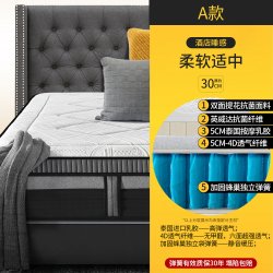 铂马仕 5cm进口乳胶3D空气纤维进口床垫九区独立弹簧床垫席梦思