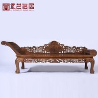 贡艺名居 GY00399 红木家具 鸡翅木贵妃椅 浅黄色
