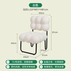 万虎 奶油风布艺沙发客厅2024新款小户型设计师沙发椅创意轻奢风泡泡椅