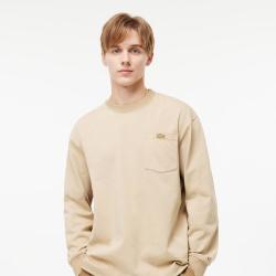 LACOSTE 法国鳄鱼福蛇新春系列情侣款潮流宽松纯棉圆领长袖T恤