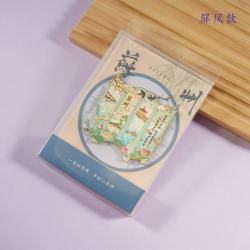 1 新款苏州冰箱贴文创旅游纪念品寒山寺拙政园流沙金属冰箱贴 苏州屏风冰箱贴（礼盒装