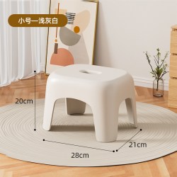 博卡青年 kk 加厚塑料凳 22*29*29cm 浅灰白