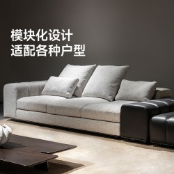 MLILY 布艺双人沙发客厅2025新款真皮沙发直排轻奢高级感简约现代