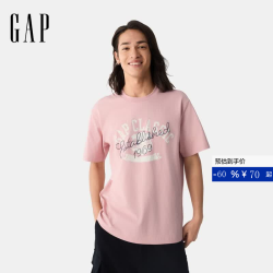 Gap 男女装春季款纯棉胶印logo短袖T恤 725623