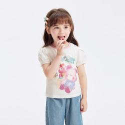 巴拉巴拉 纯棉萌趣大图宝宝小童中大童婴幼T恤女童短袖T恤夏季亲肤舒适