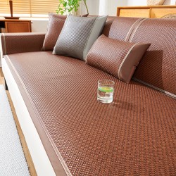 舒美之秀 2026新款 NZ123 藤席沙发凉席垫 60*60cm 檀棕