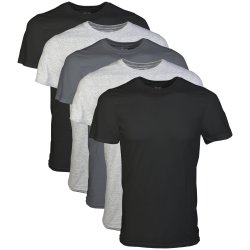 GILDAN 男士圆领 T 恤，多件装，款式 G1100 Assortment 5 Pack 中号