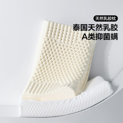 百丽丝 水星集团旗下 93%乳胶枕头抗菌防螨按摩型天然乳胶枕芯 悦动抗菌防螨按摩型天然乳胶枕 单只