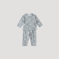 巴厘小猪 儿童家居服宝宝睡衣夏季长袖薄款空调服幼儿纯棉男童女童宝宝套装 云朵奇境 80