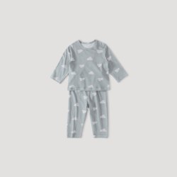 巴厘小猪 儿童家居服宝宝睡衣夏季长袖薄款空调服幼儿纯棉男童女童宝宝套装 云朵奇境 80