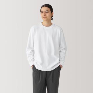 無印良品 MUJI 无印良品 男式水洗粗棉线圆领长袖T恤