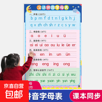 京喜 无声墙贴加厚幼小衔接一年级声母韵母认读挂图 汉语拼音字母表