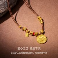 克徕帝 黄金项链 麒麟黄财神足金挂坠 8.9g HX00504