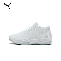 PUMA 网面透气休闲实战篮球鞋男女夏季运动鞋COURT 312180 白-冰蓝色-04 40.5