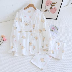 ROVO 月子服纯棉孕妇睡衣春夏季薄款产后怀孕期产妇哺乳家居服套装