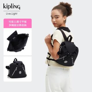 kipling 凯浦林（Kipling）NEW FUNDAMENTAL S竞黑色双肩背包七夕情人节礼物