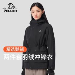 伯希和 户外三合一冲锋衣男新款可拆卸鹅绒内胆羽绒服徒步登山服