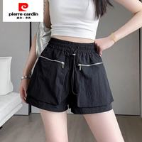 皮尔卡丹 抽绳工装短裤 黑色 M