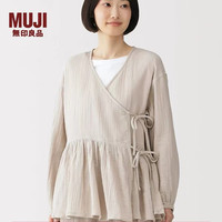無印良品 MUJI 无印良品MUJI女式杨柳纱织短开衫女士睡衣上衣单件