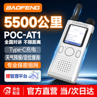 宝锋 公网对讲机5000公里 插卡免续费全国通话5G全网通318自驾游滑雪宝峰POC-AT1（白）