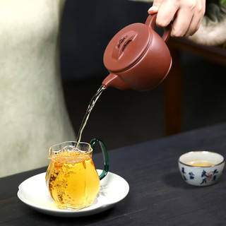金镶玉 蒋旭东原矿汉瓦紫泥壶 220ml 茶壶
