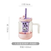 萱德堂 高硼硅玻璃 吸管杯 500ml