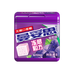 曼妥思 冻感粒方薄荷味无糖口香糖 46g/瓶